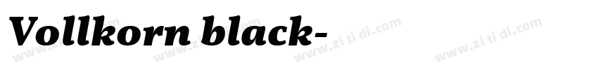 Vollkorn black字体转换 Vollkorn black字体转换